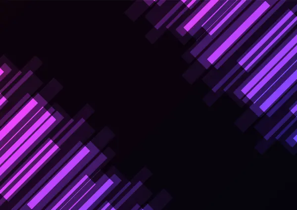 紫色の暗い背景 ストライプのレイヤーの背景 技術テンプレート ベクトル図が重複バー — ストックベクタ