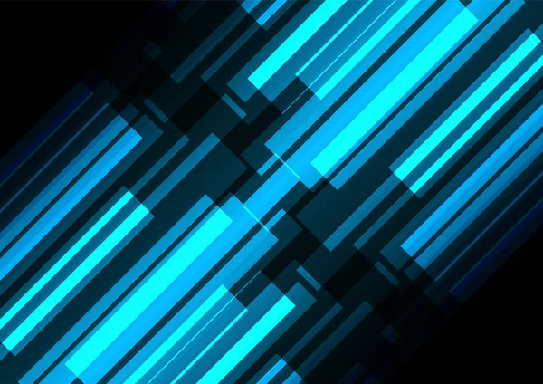 Синя Панель Перекривається Темному Фоні Фон Шару Смуги Шаблон Технології — стоковий вектор