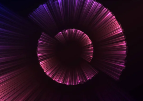 Círculo Abstrato Com Fundo Sobreposição Folhas Linha Camada Digital Violeta — Vetor de Stock