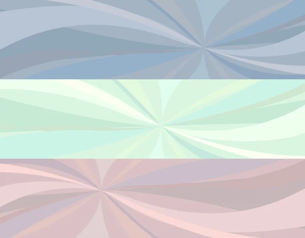 Un conjunto de fondos pastel abstractos. Las líneas convergen en un punto . — Vector de stock