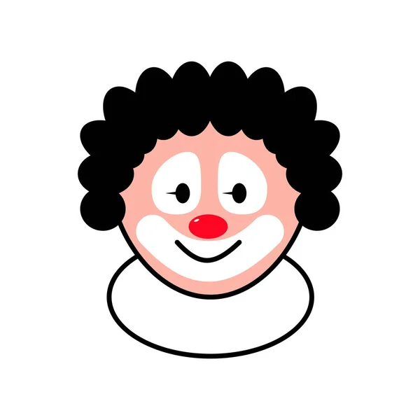 Icono de payaso aislado sobre un fondo blanco. Vector — Archivo Imágenes Vectoriales