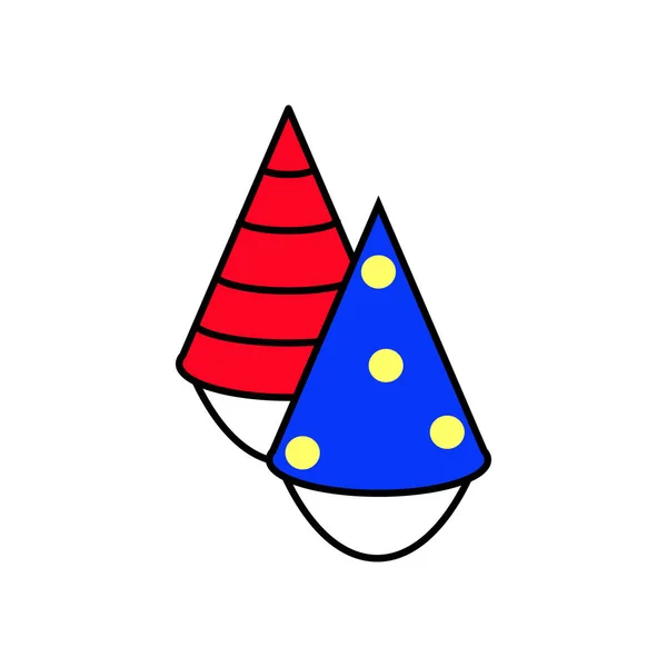 Partycap pictogram geïsoleerd op een witte achtergrond. Vector — Stockvector