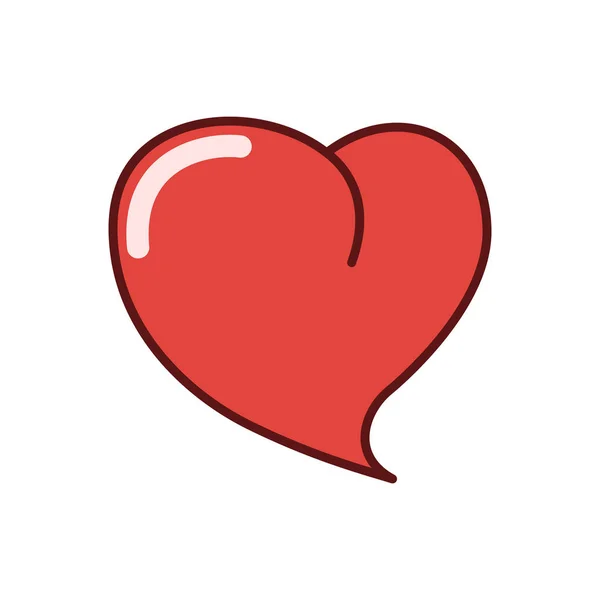Human heart icon, sticker vector illustration — Stock Vector