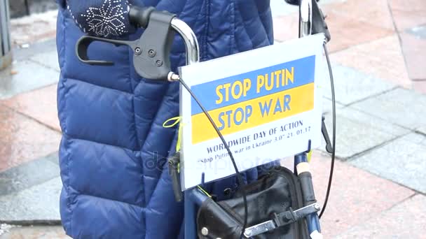 Дія # Stopputinswarinukraine Kiev — стокове відео