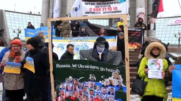 行动# Stopputinswarinukraine Kiev — 图库视频影像