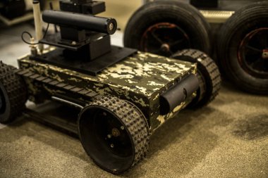 Kiev / Ukrayna 12. Ekim 2019 İHA 'sı Arms and Security 2019 sergisinde