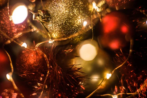 Background Christmas Decorations Garlands — ストック写真