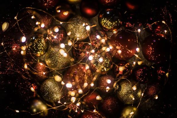 Background Christmas Decorations Garlands — ストック写真