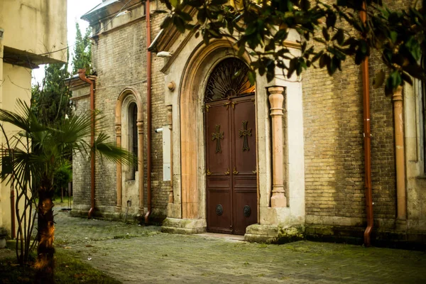 格鲁吉亚 2019年11月一张不知名格鲁吉亚教堂的照片 — 图库照片