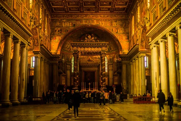 Włochy Rzym Grudzień 2019 Bazylika Santa Maria Maggiore Zdjęcie Jednej — Zdjęcie stockowe