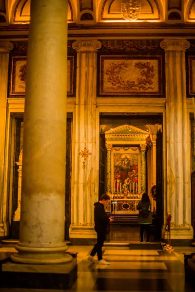 Włochy Rzym Grudzień 2019 Bazylika Santa Maria Maggiore Zdjęcie Jednej — Zdjęcie stockowe