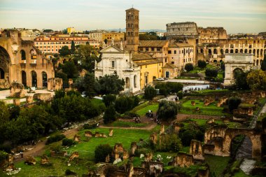 İtalya / Roma 14. Aralık 2019 Roma forumunun kalıntıları
