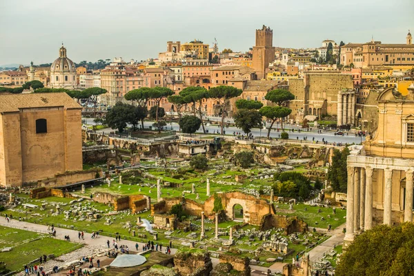 Itália Roma Dezembro 2019 Ruínas Fórum Romano — Fotografia de Stock