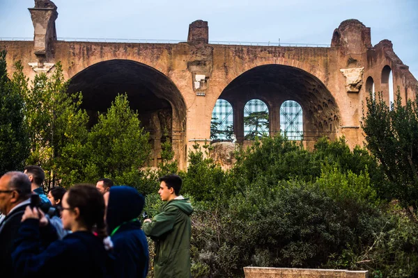 Talya Roma Aralık 2019 Roma Forumunun Kalıntıları — Stok fotoğraf