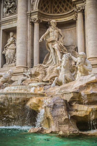 Włochy Rzym Grudzień 2019 Fontana Trevi Fontanna Kochanków — Zdjęcie stockowe