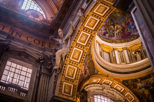 Італія Рим Грудень 2019 Внутрішні Стіни Базиліки Святого Петра — стокове фото