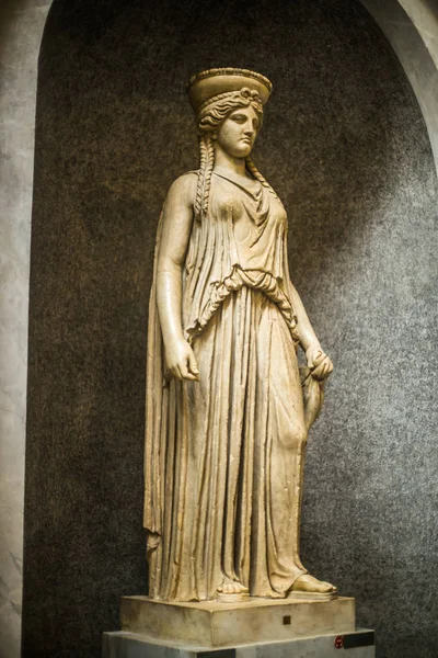 Italie Rome Décembre 2019 Sculptures Décorations Musée Vatican — Photo