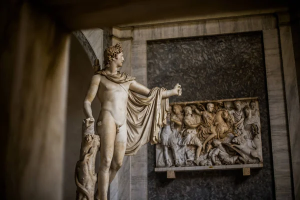 Italy Rome December 2019 Sculptures Decorations Vatican Museum — Stock Photo, Image