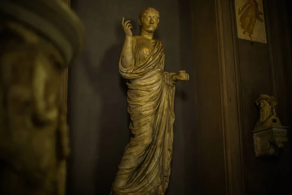 Italia Roma Dicembre 2019 Sculture Decorazioni Del Museo Vaticano — Foto Stock