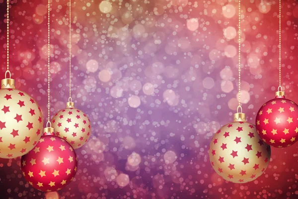 Christmas balls card — Stock Photo, Image