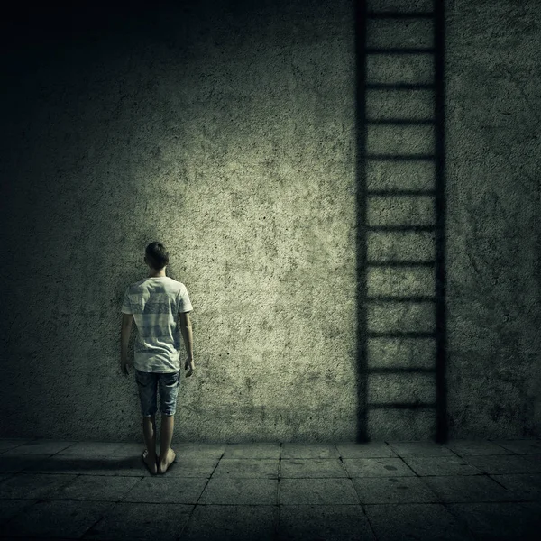 Imaginary stairway escape — Stock Photo, Image