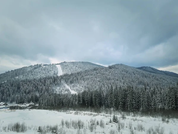 Snowy hills of carpathians — Stock Photo, Image