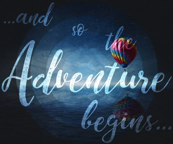 ...e assim a aventura começa ... — Fotografia de Stock