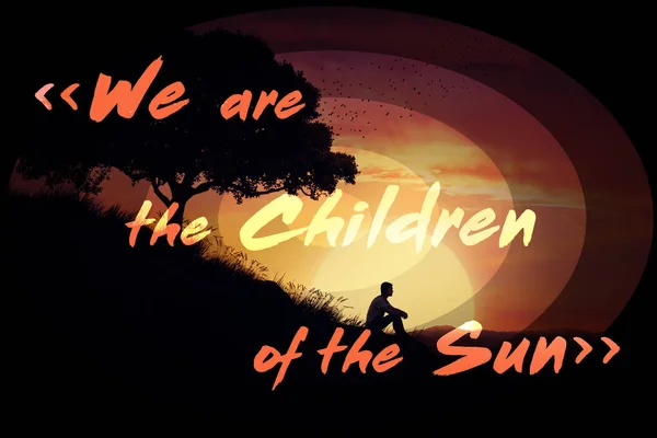 Wij zijn de kinderen van de zon — Stockfoto