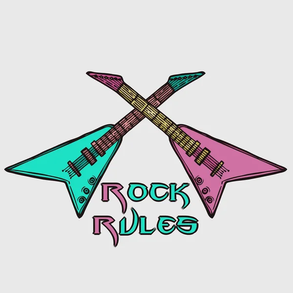 Ροκ κιθάρες κανόνες — Φωτογραφία Αρχείου