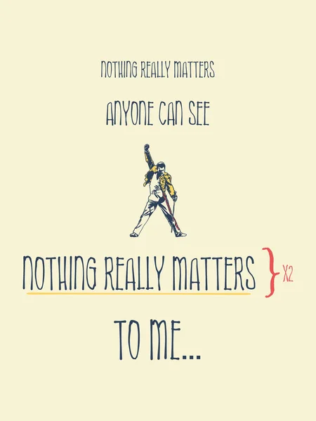 Nothing really matters to me, minimalistic text illustration — Stock Photo, Image