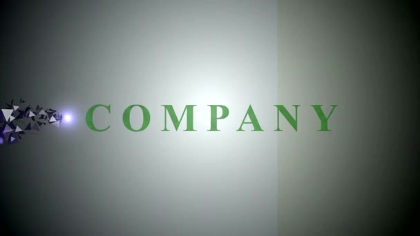 Animation λογότυπο εταιρείας σε στυλ με φως λέιζερ — Αρχείο Βίντεο