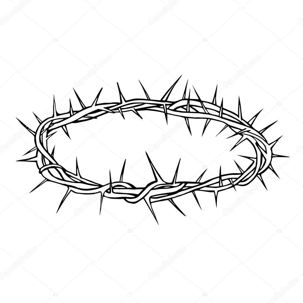 Crown Of Thorns Vector Illustration stock illustration