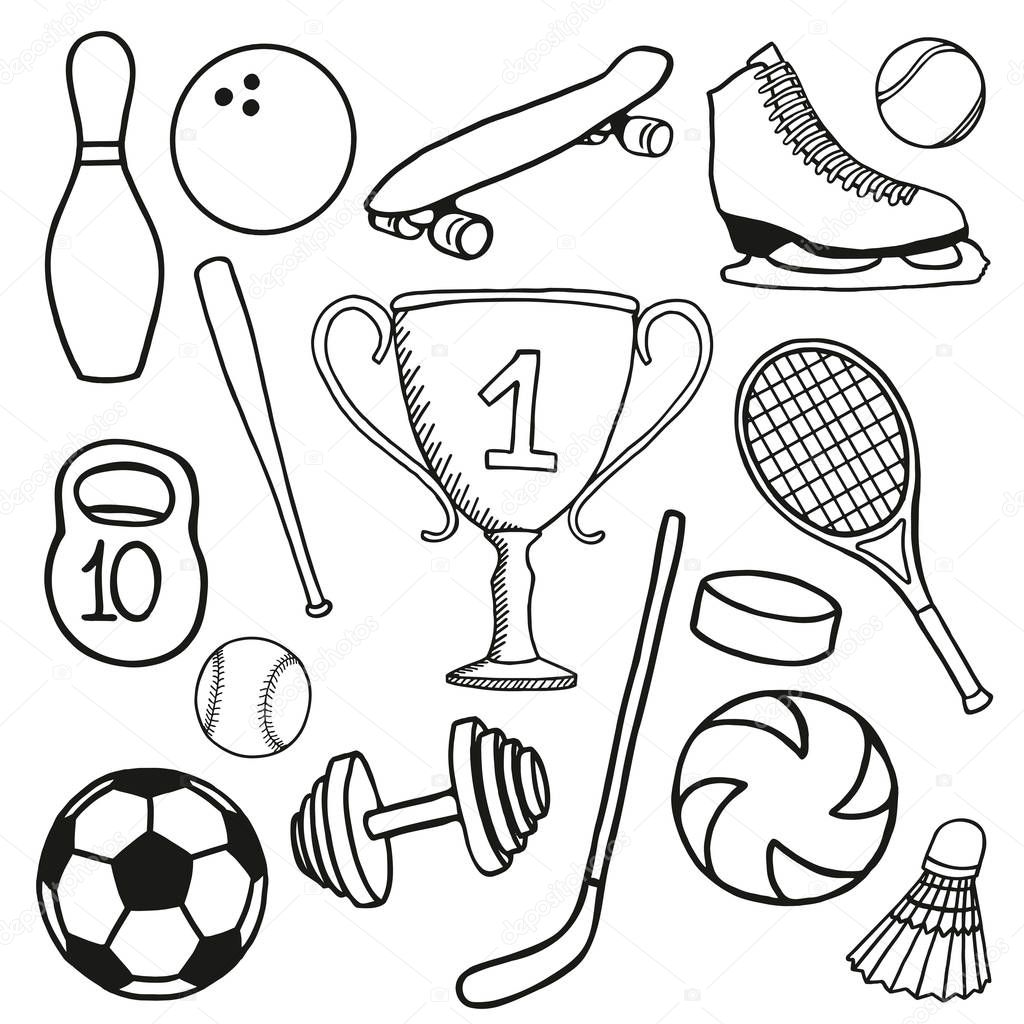 Set sports stock illustration