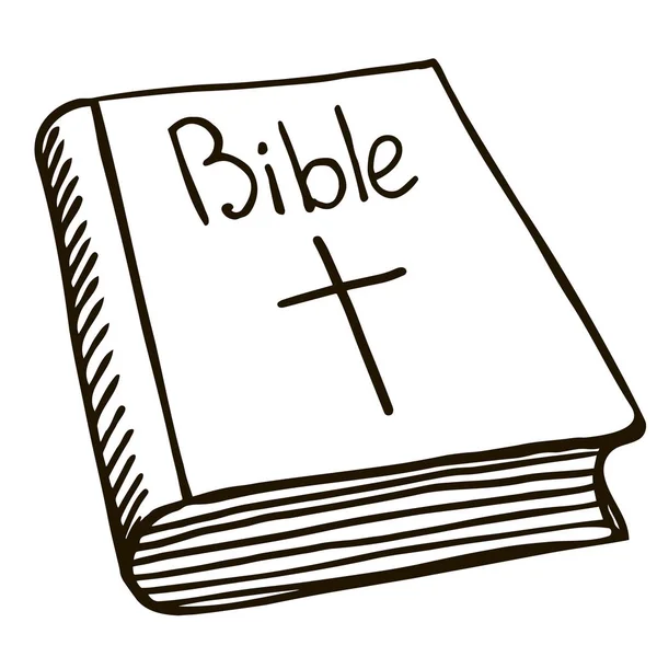 Bibel Zeichnung Vektor Illustration Skizze — Stockvektor