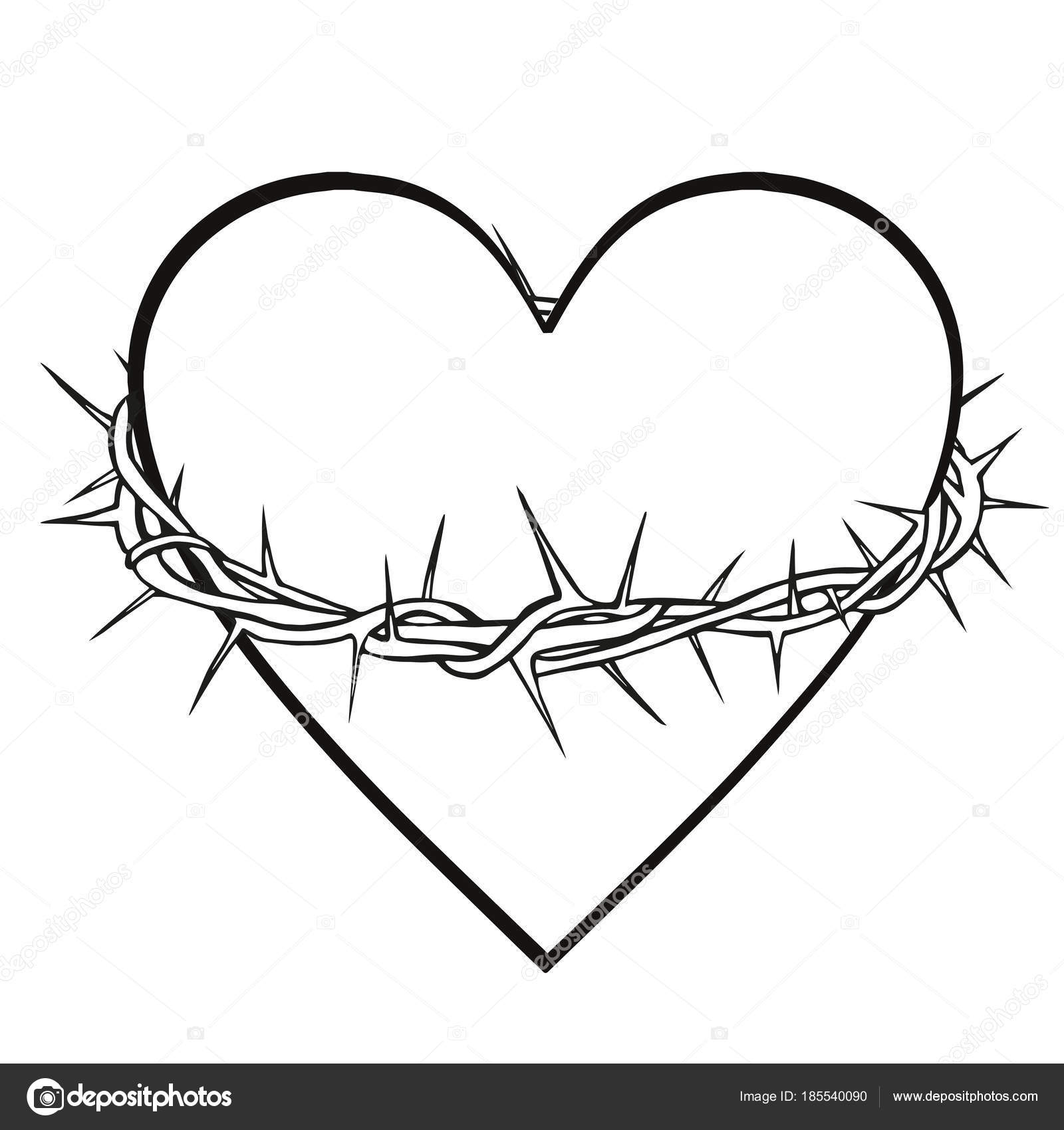 Crown Of Thorns Heart Svg
