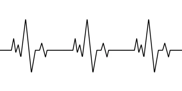 Ilustração do vetor ritmo cardíaco. Cardiograma . — Vetor de Stock