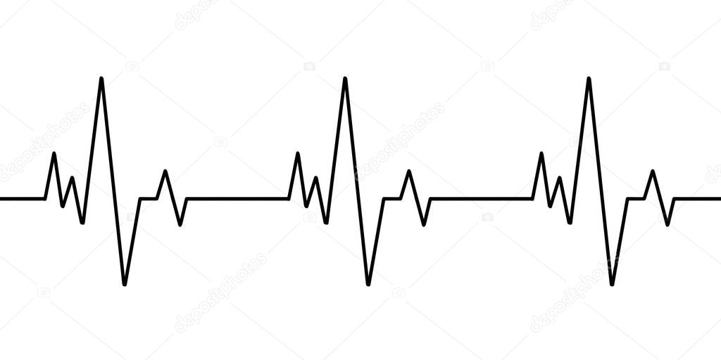 Heart rhythm vector illustration. Cardiogram.