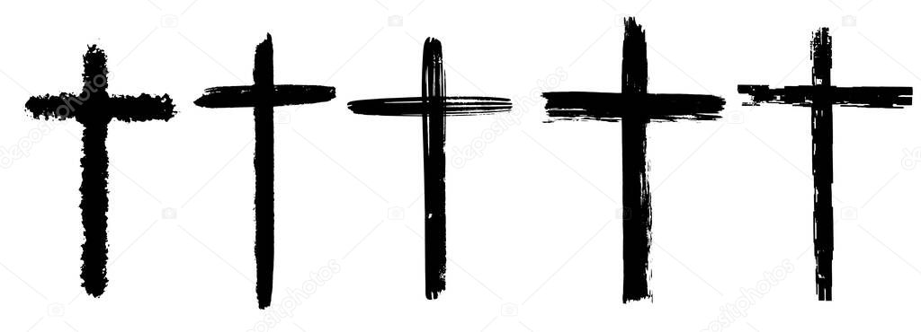 Collection of crosses for your design. Christianity. Christian symbol. Vector illustration