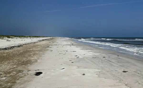 Παραλία μοναχική Φλόριντα με αμμόλοφους και σέρφινγκ — Φωτογραφία Αρχείου