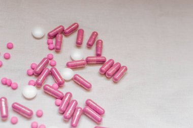 medications on a white background