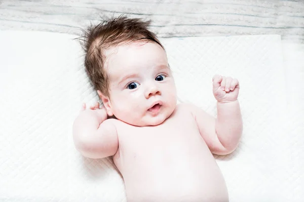 Closeup portrait of a small child. Infant portrait. Funny baby — Stock Photo, Image