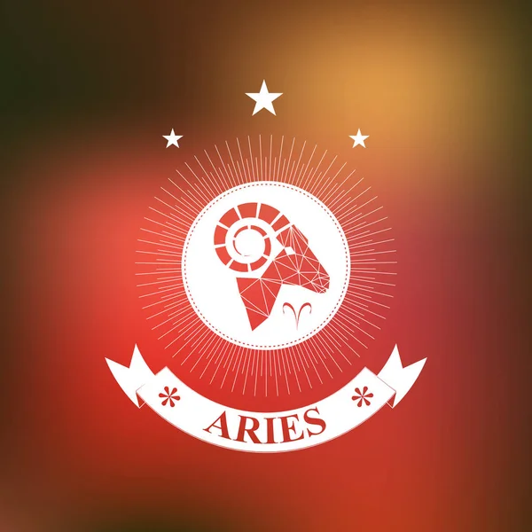 Koç Zodyak işareti, Astroloji, dövme, vintage rozet şeffaf, vektör çizim