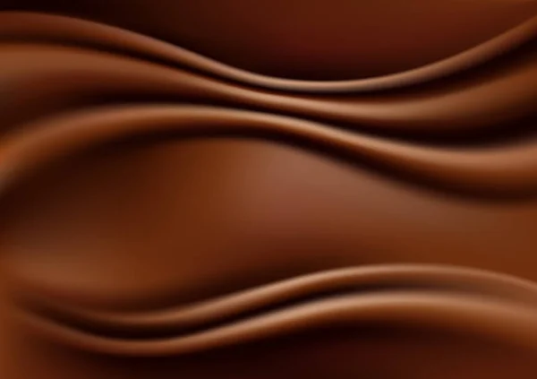 Fundo abstrato de chocolate, Tecido de seda de cortinas marrons, Ilustração vetorial —  Vetores de Stock