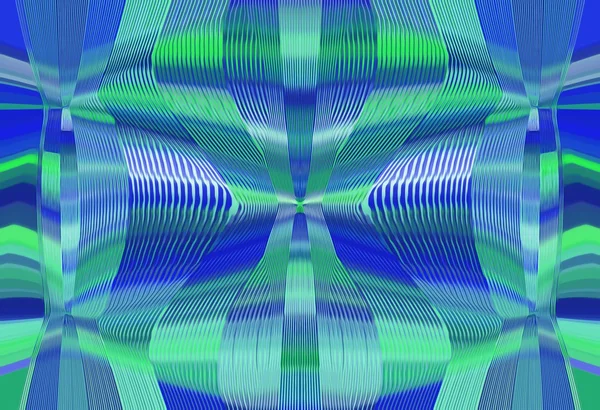Geometriai Kék Zöld Vonalak Rajz Textúra Elvont Háttér — Stock Fotó