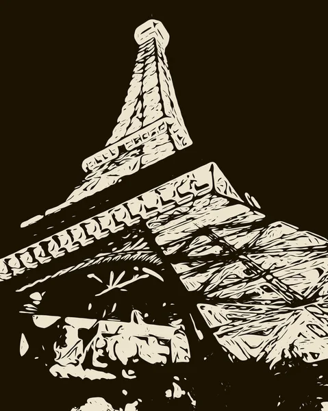 Ейфелева Вежа Париж Чорно Білому — стокове фото