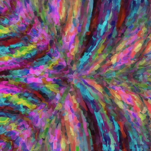 Psychedelische Splash Schilderij Textuur Abstract Roze Blauw Geel — Stockfoto