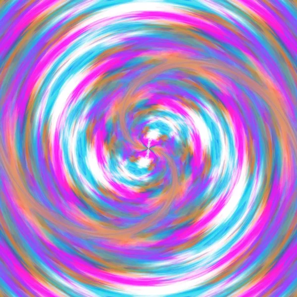 Психоделічний Геометричний Круговий Візерунок Живопис Абстрактний Рожево Помаранчевому Синьому — стокове фото