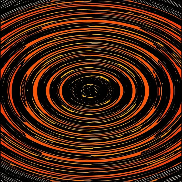 Geometrisk Cirkel Mönster Abstrakt Bakgrund Orange Och Svart — Stockfoto