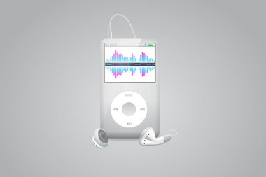 Mobil Uygulama Arayüzü: Müzik Oynatıcı: Vektör İllüstrasyonu