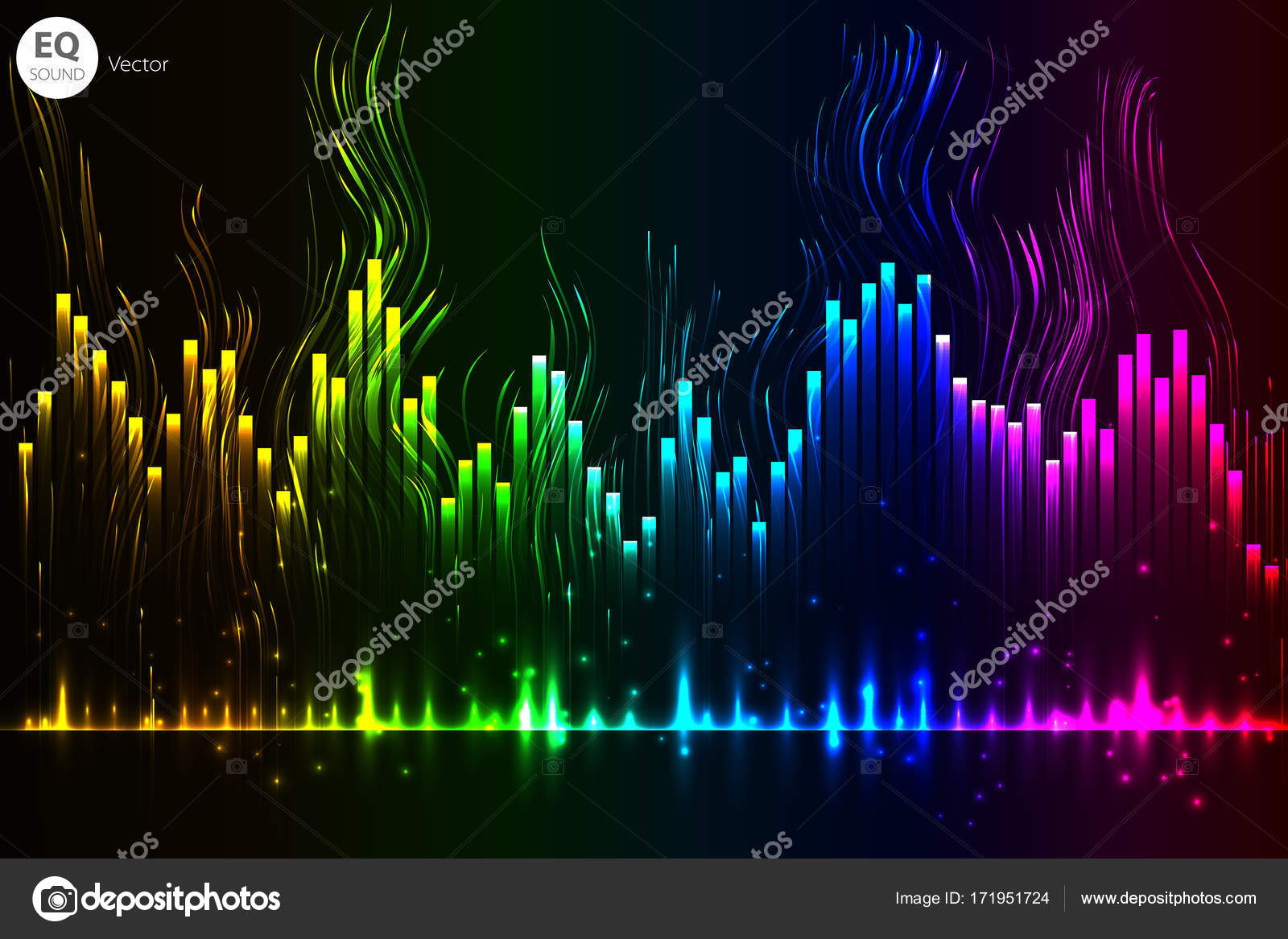 Music beat vector. lights background. Abstract equalizer. Sound Wave. Audio  equalizer technology. Detailed vector bokeh. Space For Text. Stock Vector  Image by ©jasja89 #171951724